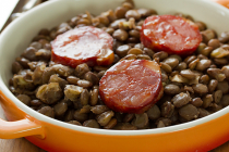 Lentilles mijotées à la moutarde